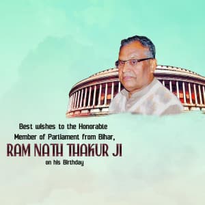 Ram Nath Thakur Birthday marketing poster