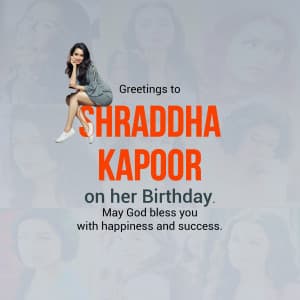 Shraddha Kapoor Birthday creative image