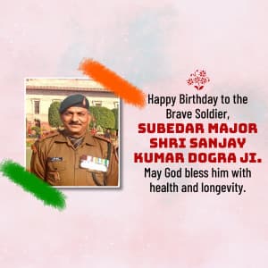 Subedar Sanjay Kumar Birthday poster Maker