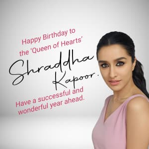 Shraddha Kapoor Birthday whatsapp status poster