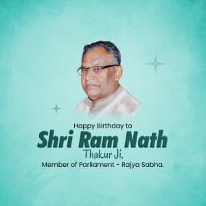 Ram Nath Thakur Birthday greeting image