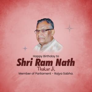 Ram Nath Thakur Birthday whatsapp status poster