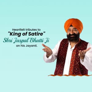 Jaspal Bhatti Jayanti advertisement banner