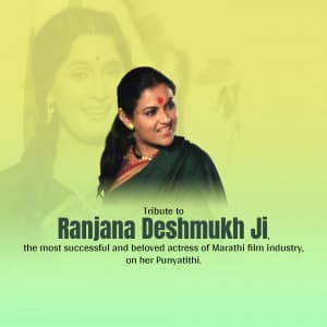 Ranjana Deshmukh Punyatithi Facebook Poster