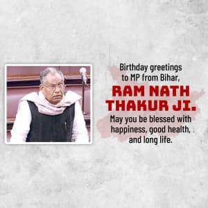 Ram Nath Thakur Birthday Facebook Poster