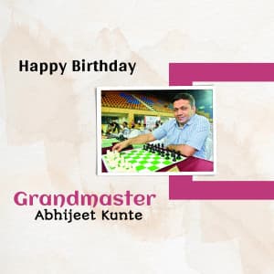 Grandmaster Abhijeet Kunte Birthday graphic