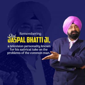 Jaspal Bhatti Jayanti greeting image