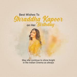 Shraddha Kapoor Birthday event advertisement