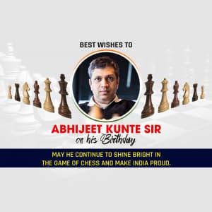 Grandmaster Abhijeet Kunte Birthday Facebook Poster