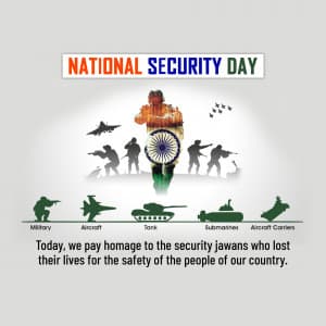 National Security Day advertisement banner