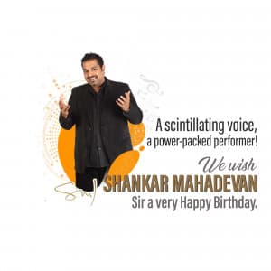 Shankar Mahadevan Birthday poster Maker