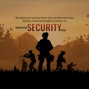 National Security Day greeting image