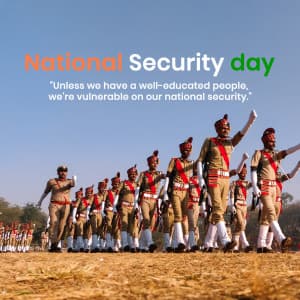 National Security Day marketing poster