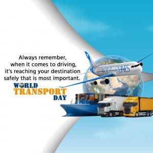 World Transport Day marketing flyer