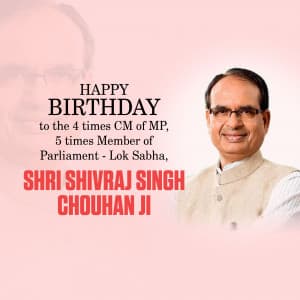 Shivraj Singh Chouhan Birthday greeting image