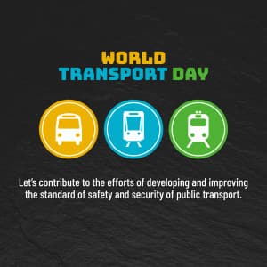 World Transport Day whatsapp status poster