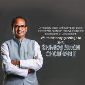 Shivraj Singh Chouhan Birthday marketing flyer