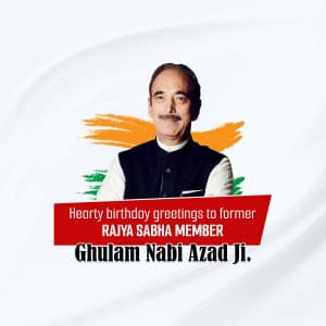 Ghulam Nabi Azad Birthday image