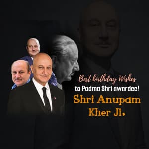 Actor Anupam Kher Birthday ad post