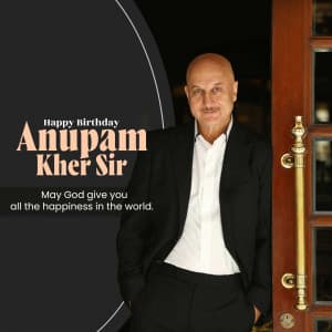 Actor Anupam Kher Birthday marketing poster