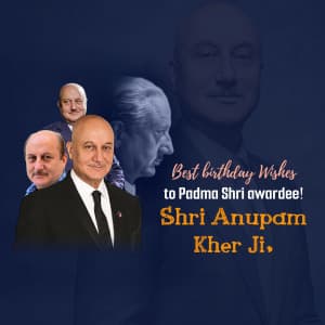 Actor Anupam Kher Birthday graphic