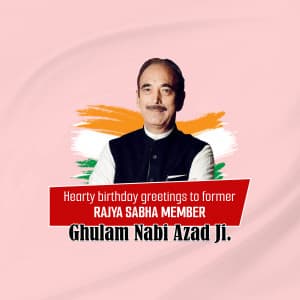 Ghulam Nabi Azad Birthday banner