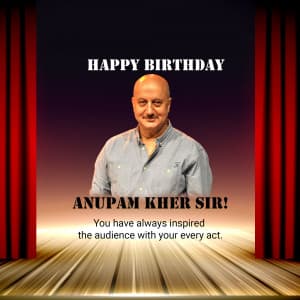 Actor Anupam Kher Birthday Facebook Poster