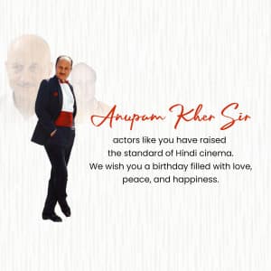 Actor Anupam Kher Birthday Instagram Post