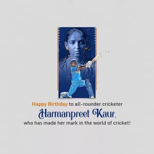 Harmanpreet Kaur Birthday marketing poster