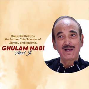 Ghulam Nabi Azad Birthday post