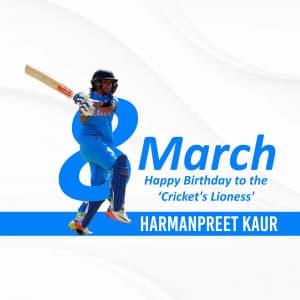 Harmanpreet Kaur Birthday poster Maker