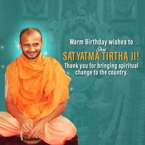 Satyatma Tirtha Birthday banner