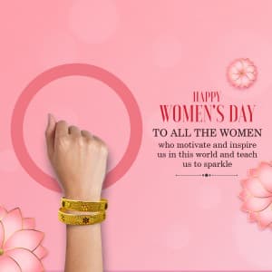 International women's day advertisement banner