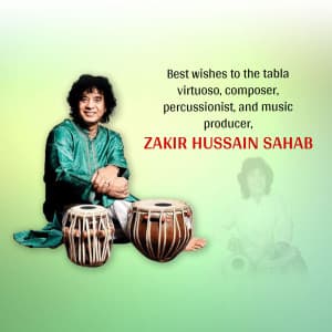 Musician Zakir Hussain Birthday festival image