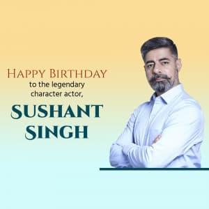 Sushant Singh Birthday greeting image