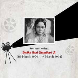 Devika Rani Punyatithi creative image