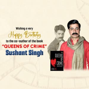 Sushant Singh Birthday marketing poster