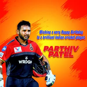 Parthiv Patel Birthday Facebook Poster