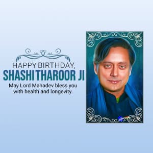 Shashi Tharoor Birthday ad post