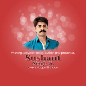 Sushant Singh Birthday Facebook Poster