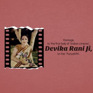 Devika Rani Punyatithi poster Maker