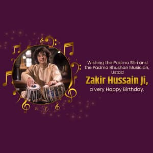 Musician Zakir Hussain Birthday Instagram Post