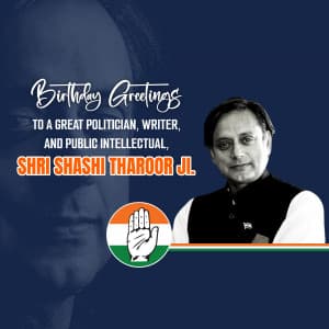 Shashi Tharoor Birthday graphic