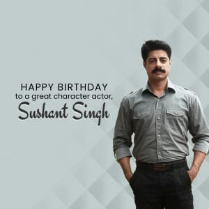 Sushant Singh Birthday event advertisement