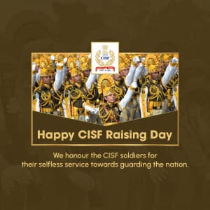 CISF Raising Day advertisement banner