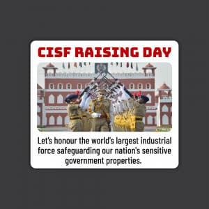 CISF Raising Day marketing poster