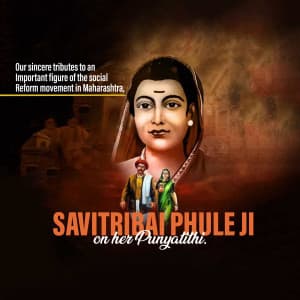 Savitribai Phule Punytithi marketing flyer