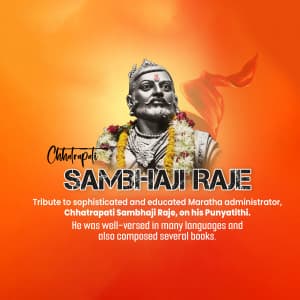 Chhatrapati Sambhaji Maharaj Punyatithi graphic