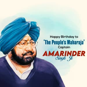 Amarinder Singh Birthday festival image