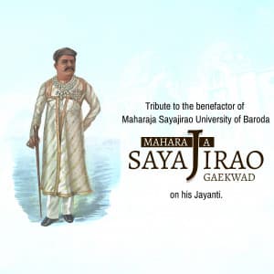 Sayajirao Gaekwad Jayanti marketing poster